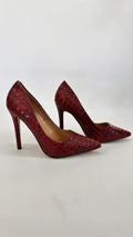 DECOLLETE EFFETTO INTRECCIATO BORDEAUX