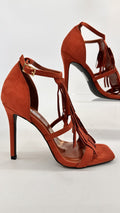 SANDALO ALTO CON FRANGE ORANGE