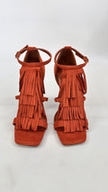 SANDALO ALTO CON FRANGE ORANGE