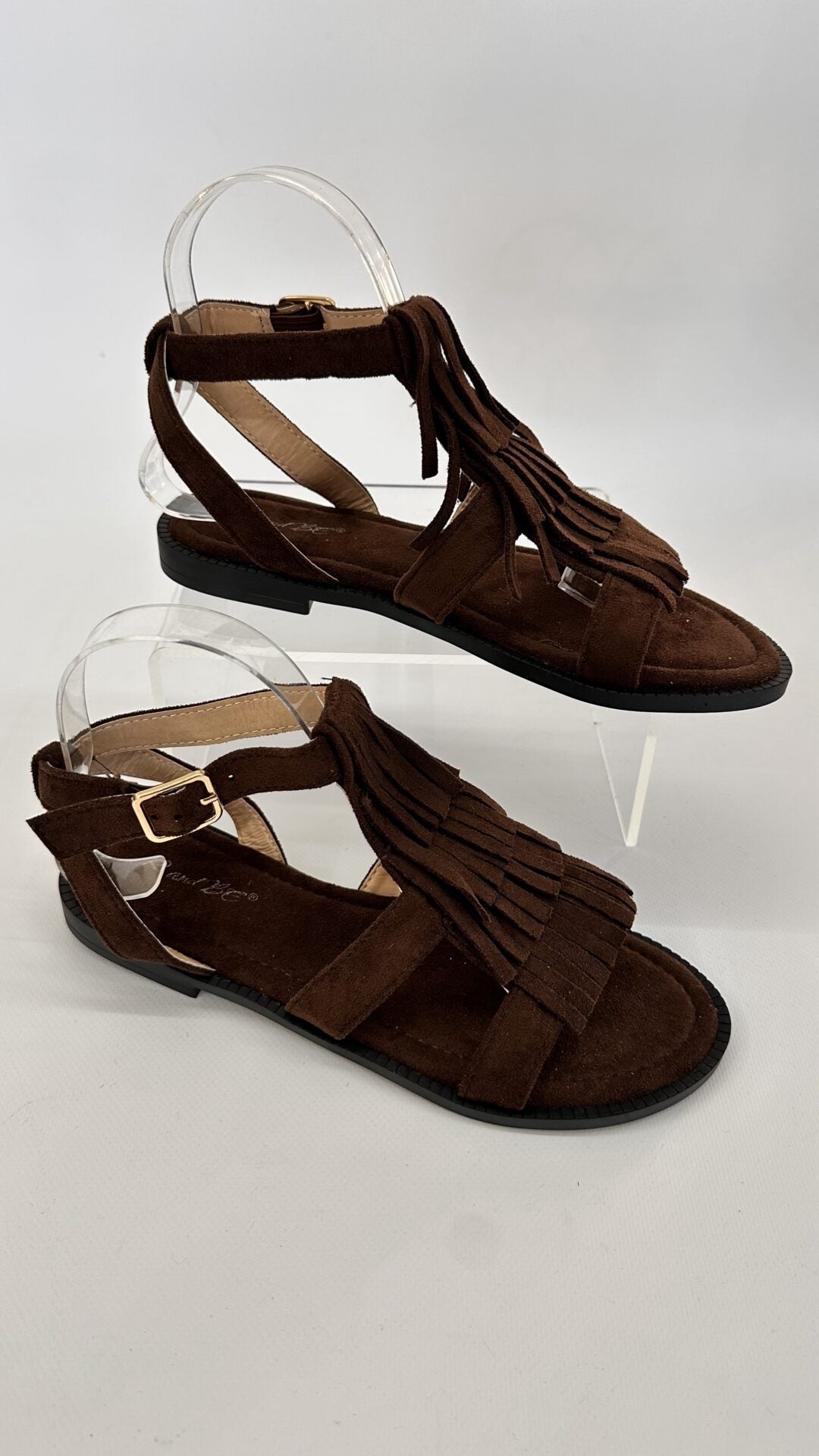 SANDALO CON FRANGE MARRONE (36/39)