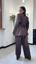 TAILLEUR SATIN MARRONE