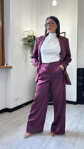 TAILLEUR SATIN BORDEAUX