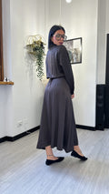 CAMICIONE SATINATO MARRONE