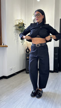 COORDINATO GIACCA E PANTALONE BALLOON NERO