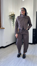 COORDINATO GIACCA E PANTALONE BALLOON MARRONE