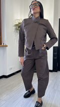 COORDINATO GIACCA E PANTALONE BALLOON MARRONE