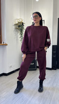 COORDINATO TUTA LIFE ISN’T PERFECT BORDEAUX