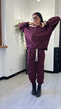 COORDINATO TUTA LIFE ISN’T PERFECT BORDEAUX