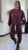COORDINATO TUTA LIFE ISN’T PERFECT BORDEAUX