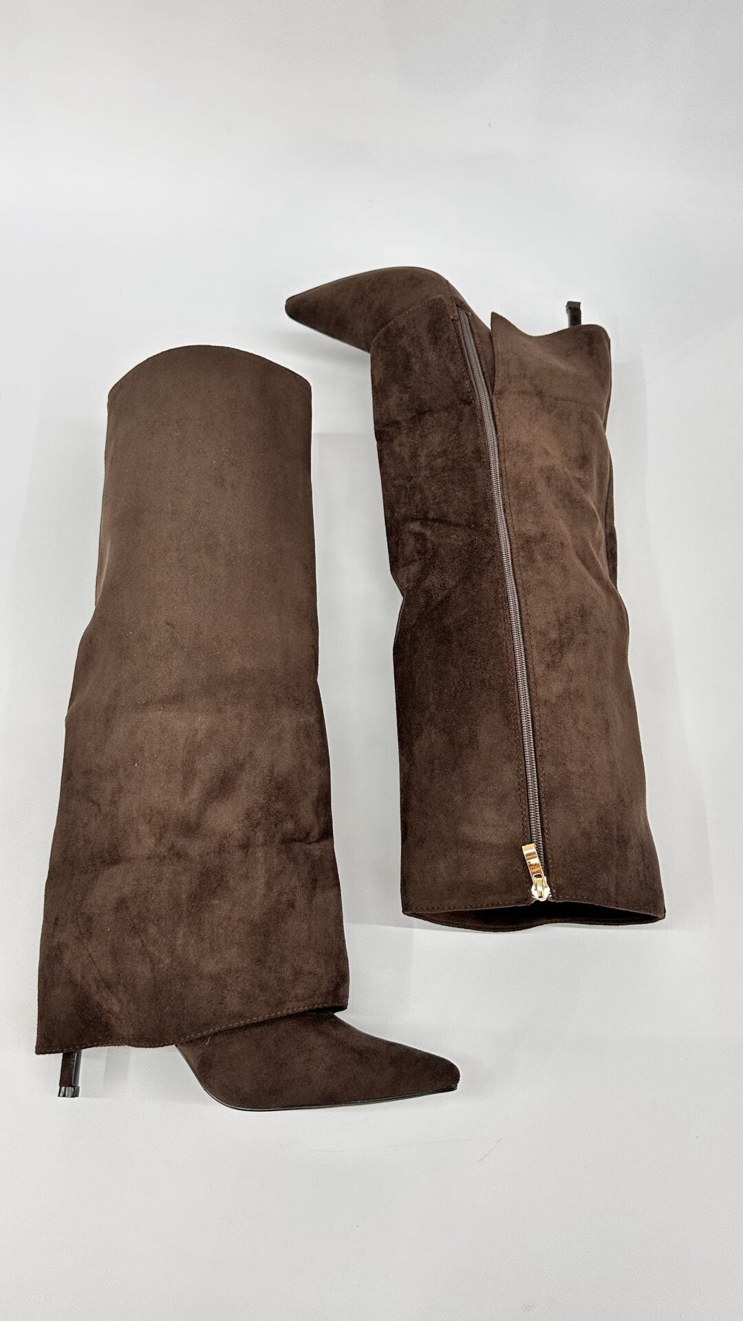 STIVALE RISVOLTATO SCAMOSCIATO BROWN
