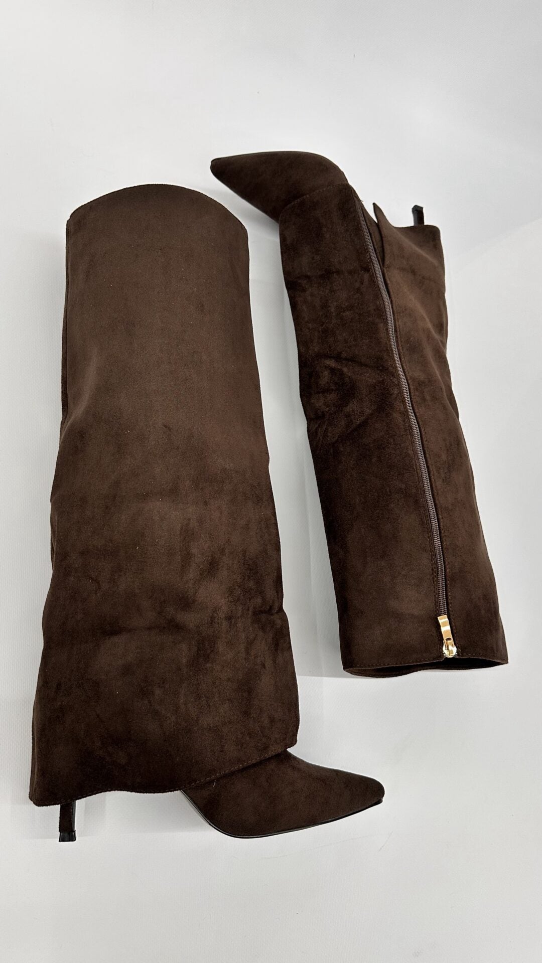 STIVALE RISVOLTATO SCAMOSCIATO BROWN