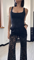 PANTALONE IN PIZZO NERO