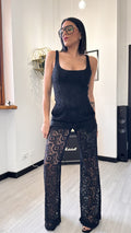 PANTALONE IN PIZZO NERO