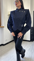 GIACCA IN JEANS BLU CON FIBBIA
