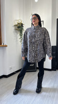 CAMICIONA DI JEANS LEOPARDATO CHIARO