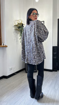 CAMICIONA DI JEANS LEOPARDATO CHIARO