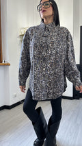 CAMICIONA DI JEANS LEOPARDATO CHIARO