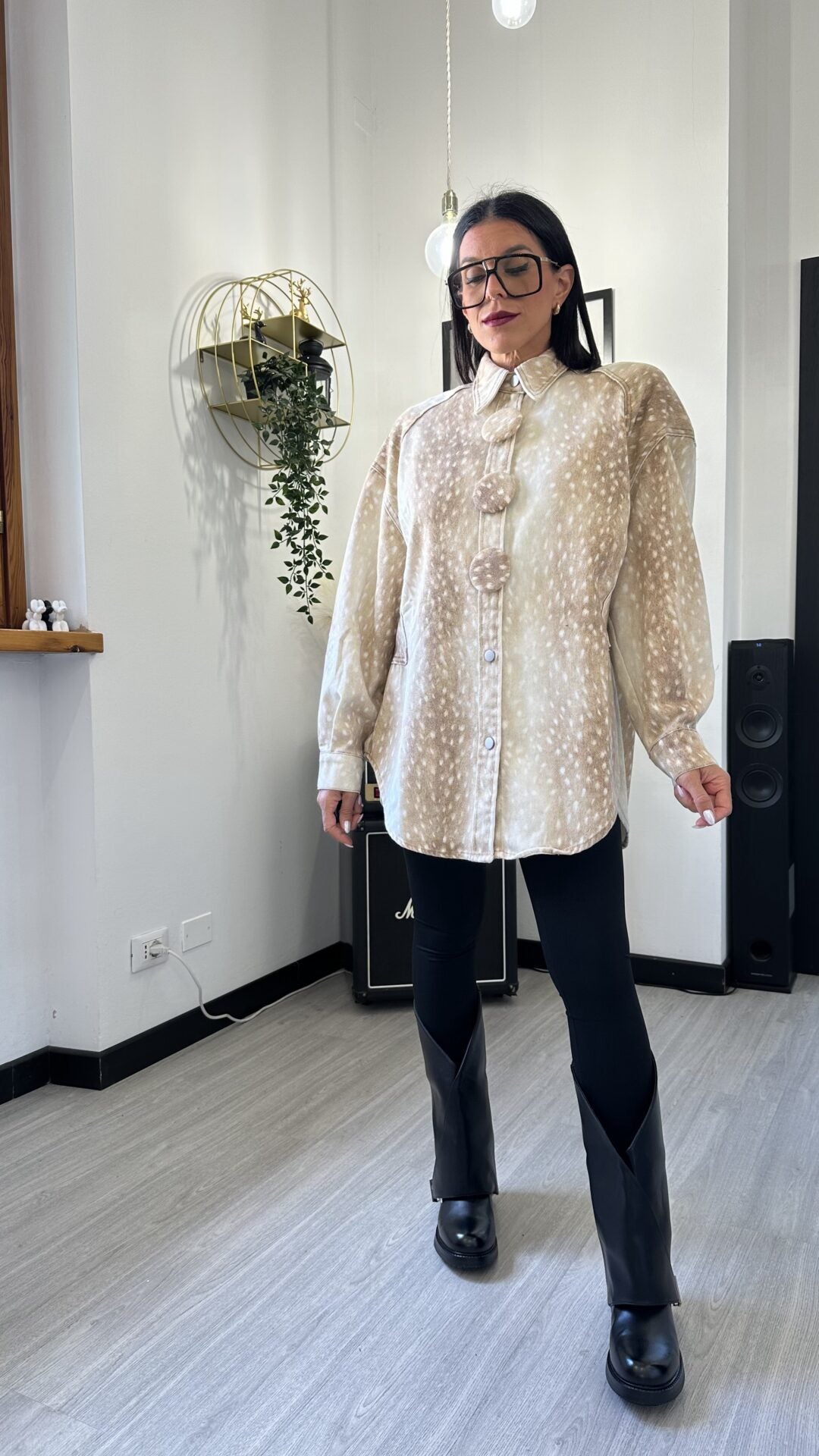 CAMICIONA DI JEANS CERBIATTO