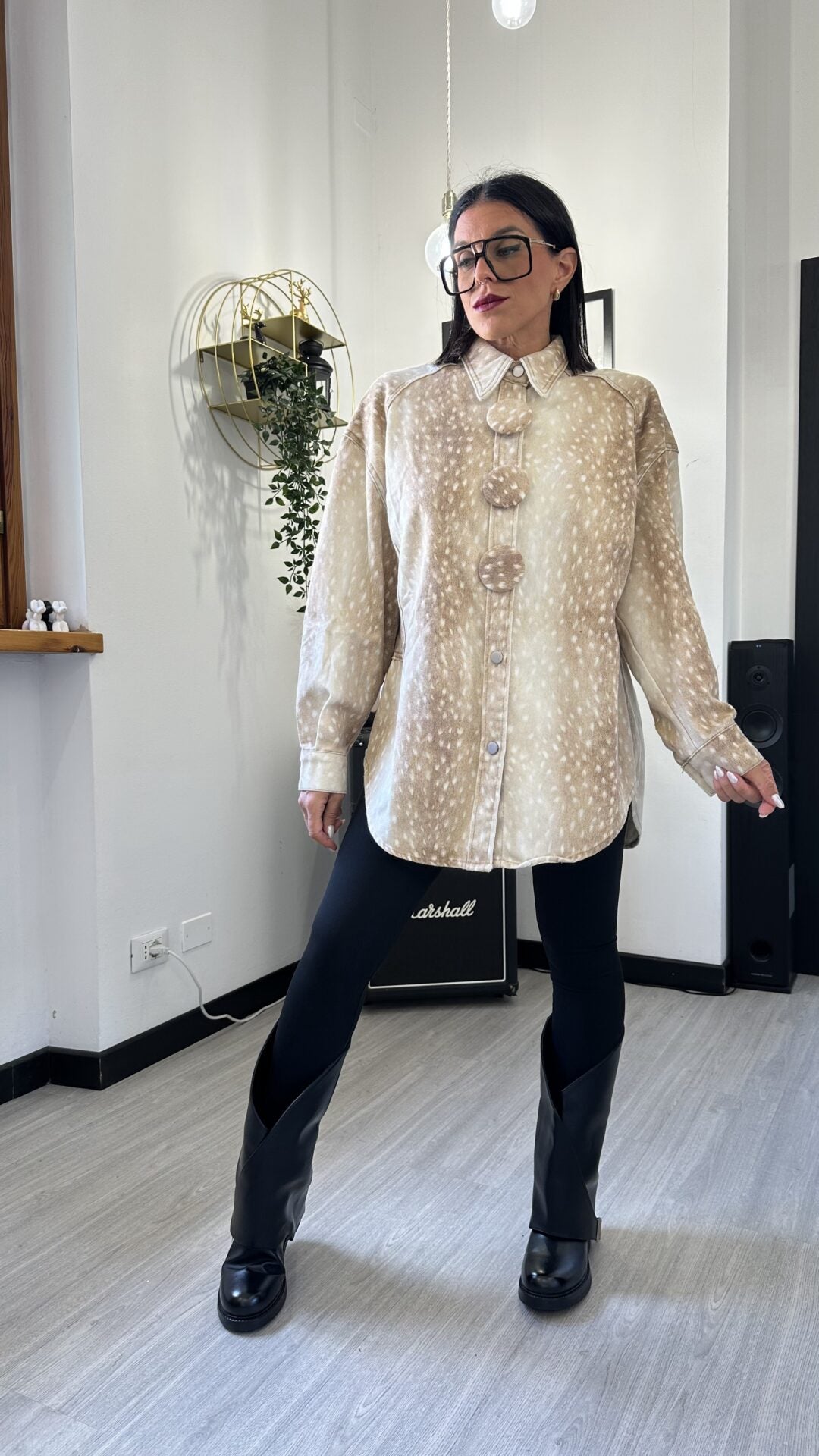 CAMICIONA DI JEANS CERBIATTO