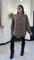 CAMICIONA DI JEANS A POIS