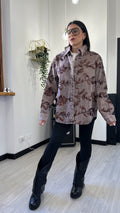 CAMICIONA DI JEANS SHINE FLOWER COFFE