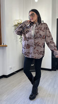 CAMICIONA DI JEANS SHINE FLOWER COFFE