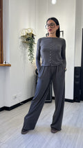 PANTALONE MORBIDO GRIGIO
