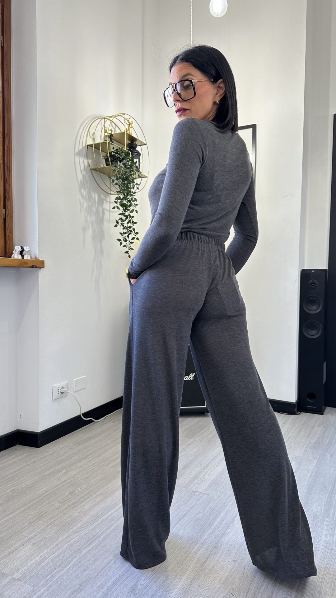MAGLIETTA FAKEBUTTON GRIGIA