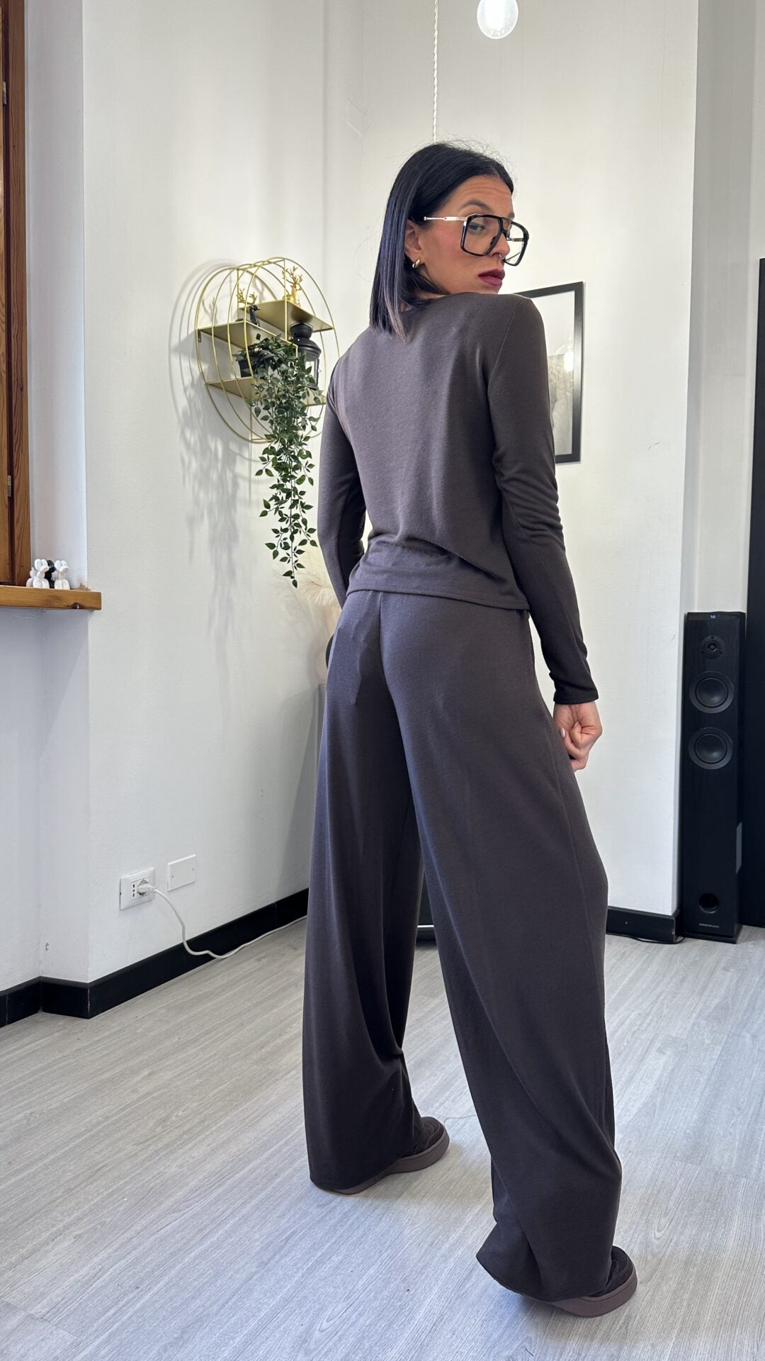 PANTALONE MORBIDO MARRONE