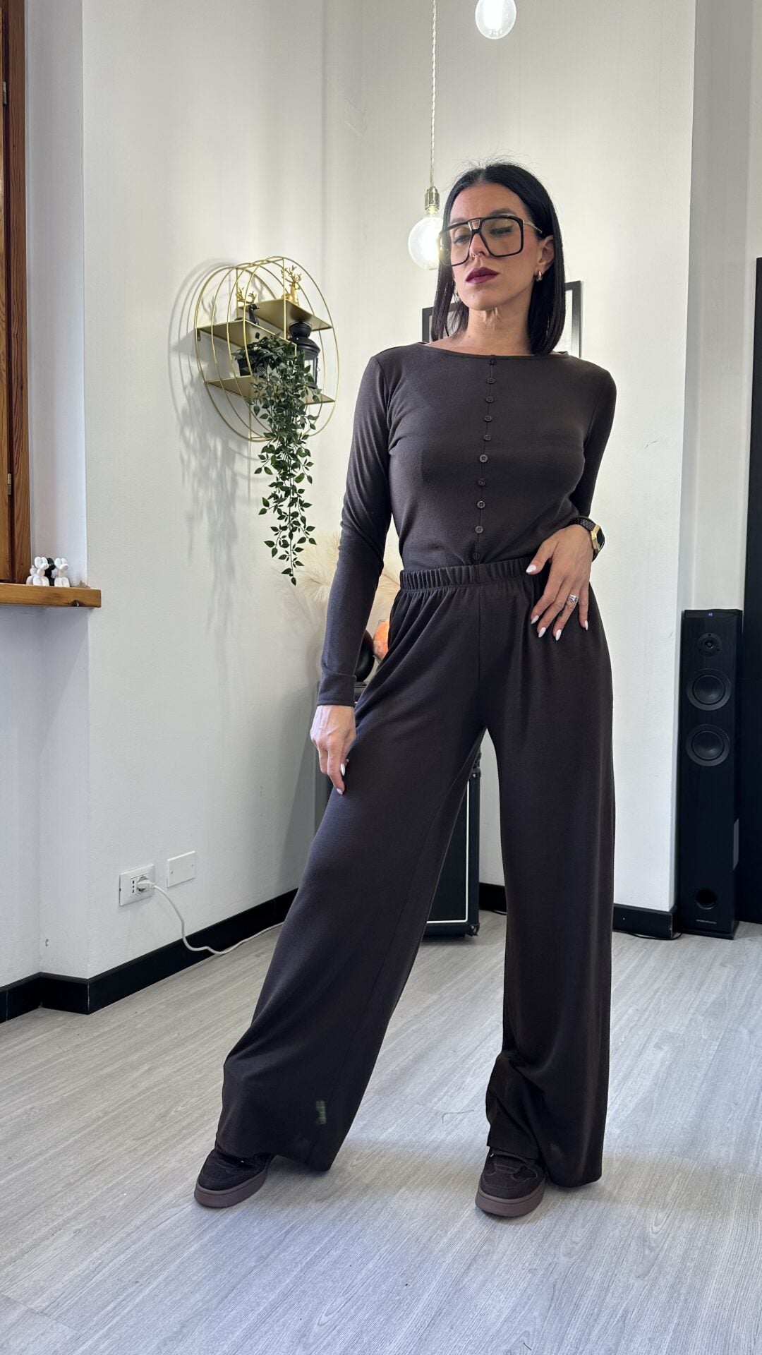 PANTALONE MORBIDO MARRONE
