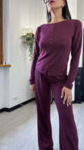 MAGLIETTA FAKEBUTTON BORDEAUX