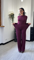 PANTALONE MORBIDO BORDEAUX