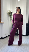 PANTALONE MORBIDO BORDEAUX