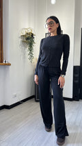 PANTALONE MORBIDO NERO