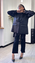 BLAZER SATIN NERO CON PIZZO