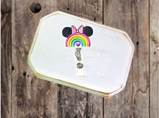 Mouse Rainbow Badge Reel