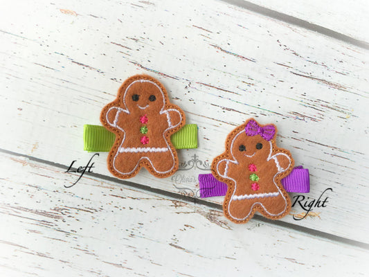 Gingerbread hair clip