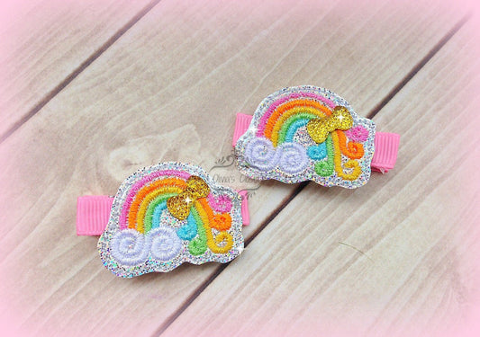 Rainbow hair clip