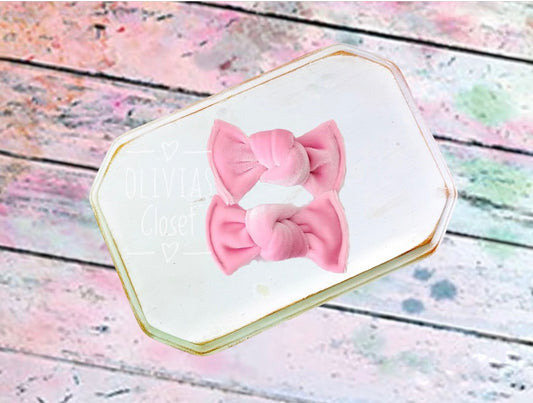 Knot Pigtails // Baby Pink Velvet