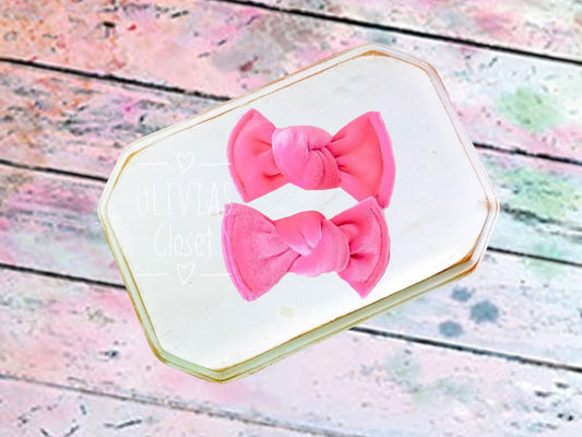 Knot Pigtails // Hot Pink Velvet