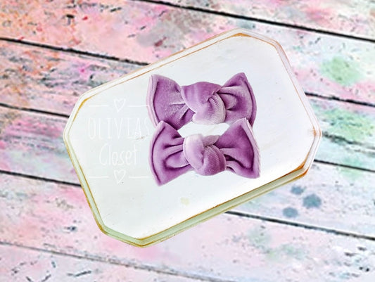 Knot Pigtails // Lavender Velvet