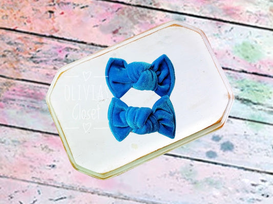 Knot Pigtails // Blue Velvet