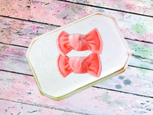 Knot Pigtails // Living Coral Velvet